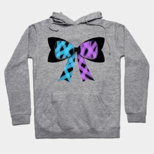 Blue/purple bow Hoodie